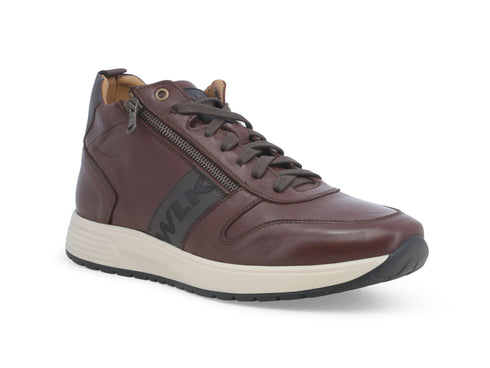 Melluso Scarpe Uomo Mezza Altezza Lacci e Zip Tomaia Pelle